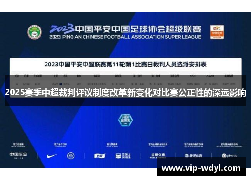2025赛季中超裁判评议制度改革新变化对比赛公正性的深远影响 2025赛季中超裁判评议制度改革新变化对比赛公正性的深远影响